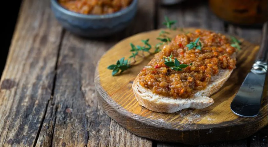 Caviale di melanzane con aceto di mele